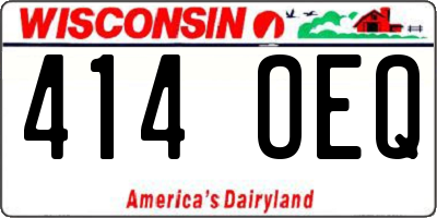 WI license plate 414OEQ