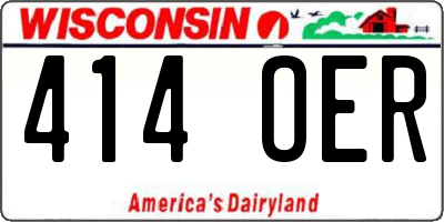 WI license plate 414OER