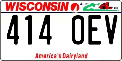 WI license plate 414OEV
