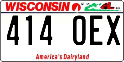 WI license plate 414OEX