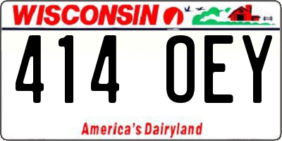 WI license plate 414OEY