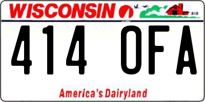 WI license plate 414OFA
