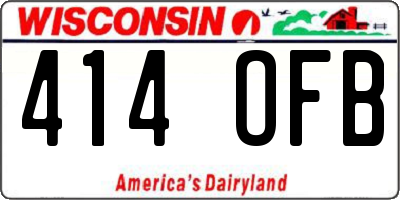 WI license plate 414OFB