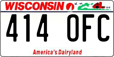 WI license plate 414OFC