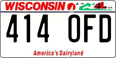 WI license plate 414OFD