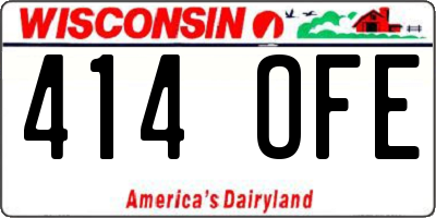 WI license plate 414OFE