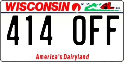 WI license plate 414OFF