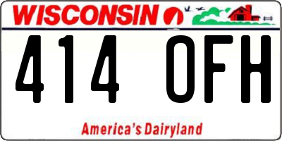WI license plate 414OFH