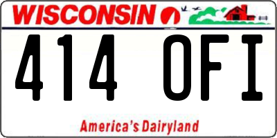 WI license plate 414OFI