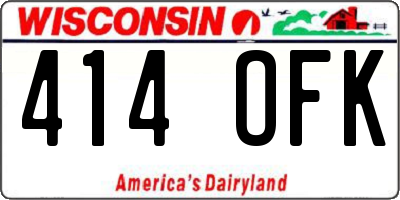 WI license plate 414OFK