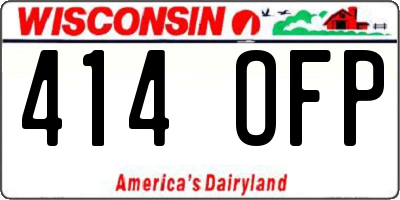 WI license plate 414OFP