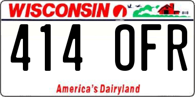 WI license plate 414OFR