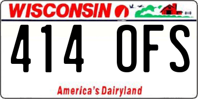 WI license plate 414OFS