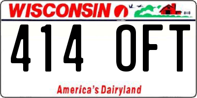 WI license plate 414OFT