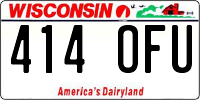 WI license plate 414OFU