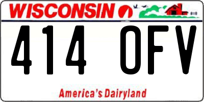 WI license plate 414OFV