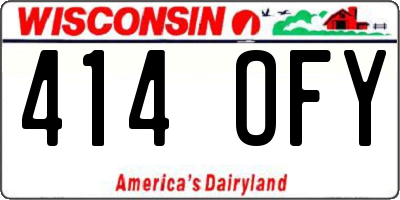 WI license plate 414OFY