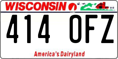 WI license plate 414OFZ