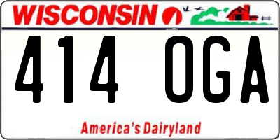 WI license plate 414OGA