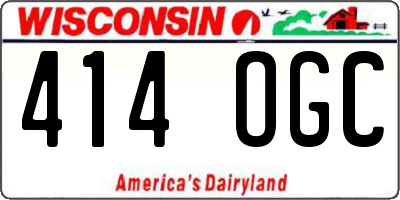 WI license plate 414OGC