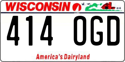 WI license plate 414OGD