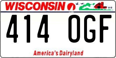 WI license plate 414OGF