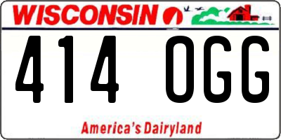WI license plate 414OGG