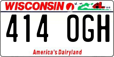 WI license plate 414OGH