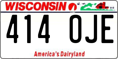 WI license plate 414OJE