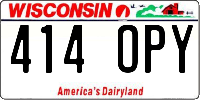 WI license plate 414OPY