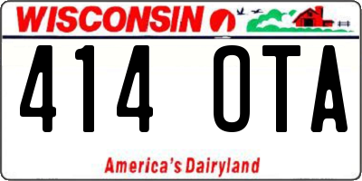 WI license plate 414OTA