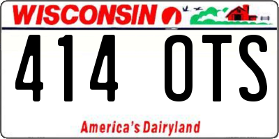 WI license plate 414OTS