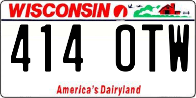 WI license plate 414OTW