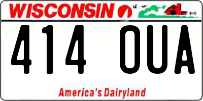 WI license plate 414OUA