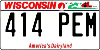 WI license plate 414PEM