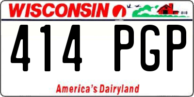 WI license plate 414PGP