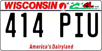 WI license plate 414PIU