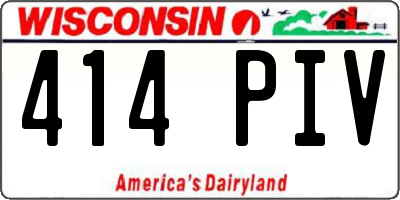 WI license plate 414PIV