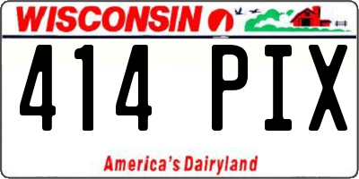 WI license plate 414PIX