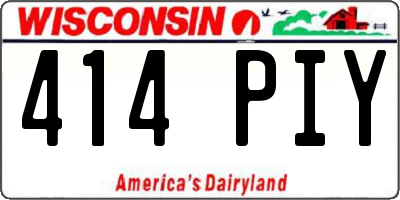 WI license plate 414PIY