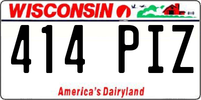 WI license plate 414PIZ
