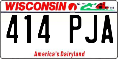 WI license plate 414PJA