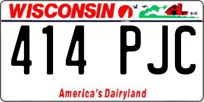 WI license plate 414PJC
