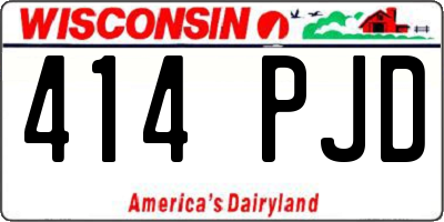 WI license plate 414PJD