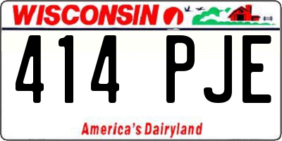 WI license plate 414PJE
