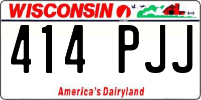 WI license plate 414PJJ