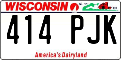 WI license plate 414PJK