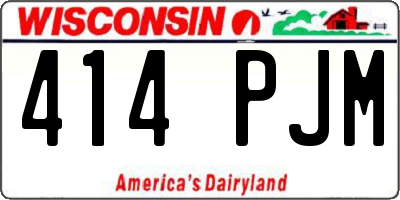 WI license plate 414PJM