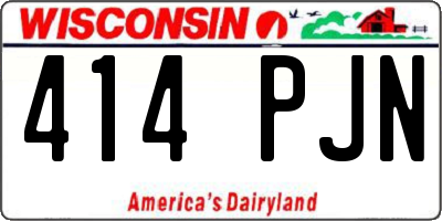 WI license plate 414PJN