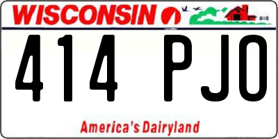 WI license plate 414PJO